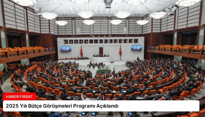 2025 Yılı Bütçe Görüşmeleri Programı Açıklandı