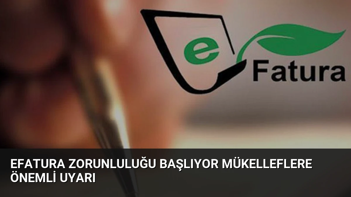 eFatura Zorunluluğu Başlıyor Mükelleflere Önemli Uyarı