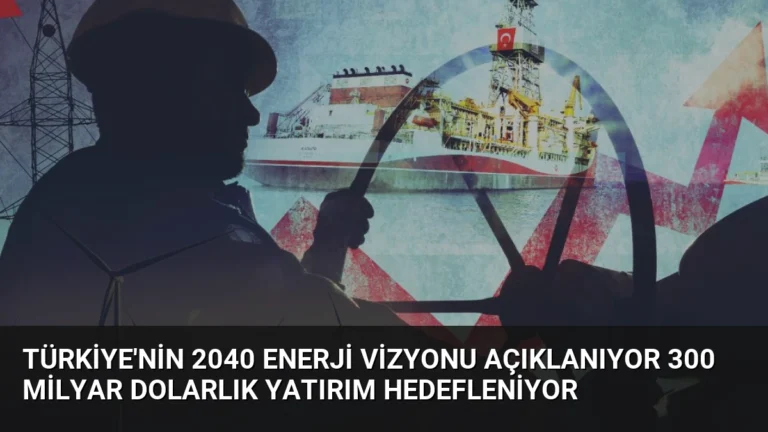 Türkiye’nin 2040 Enerji Vizyonu Açıklanıyor 300 Milyar Dolarlık Yatırım Hedefleniyor